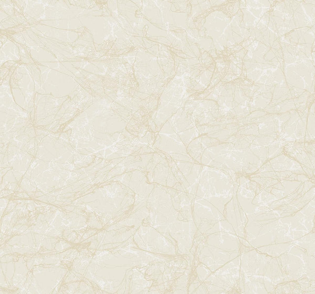 Seabrook Paint Splatter Metallic Gold and Ivory Wallpaper