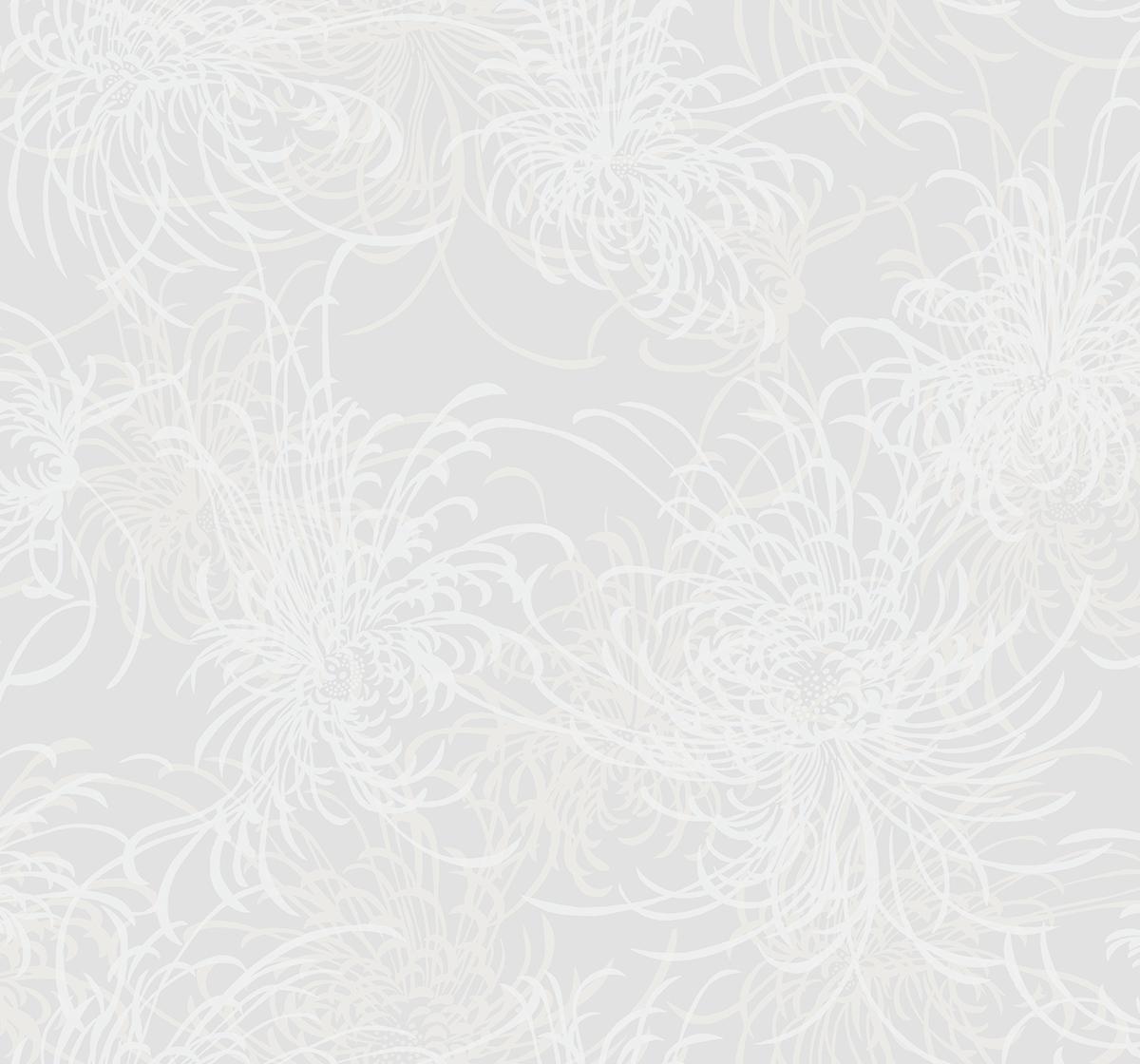 Seabrook Noell Floral Off-White Wallpaper