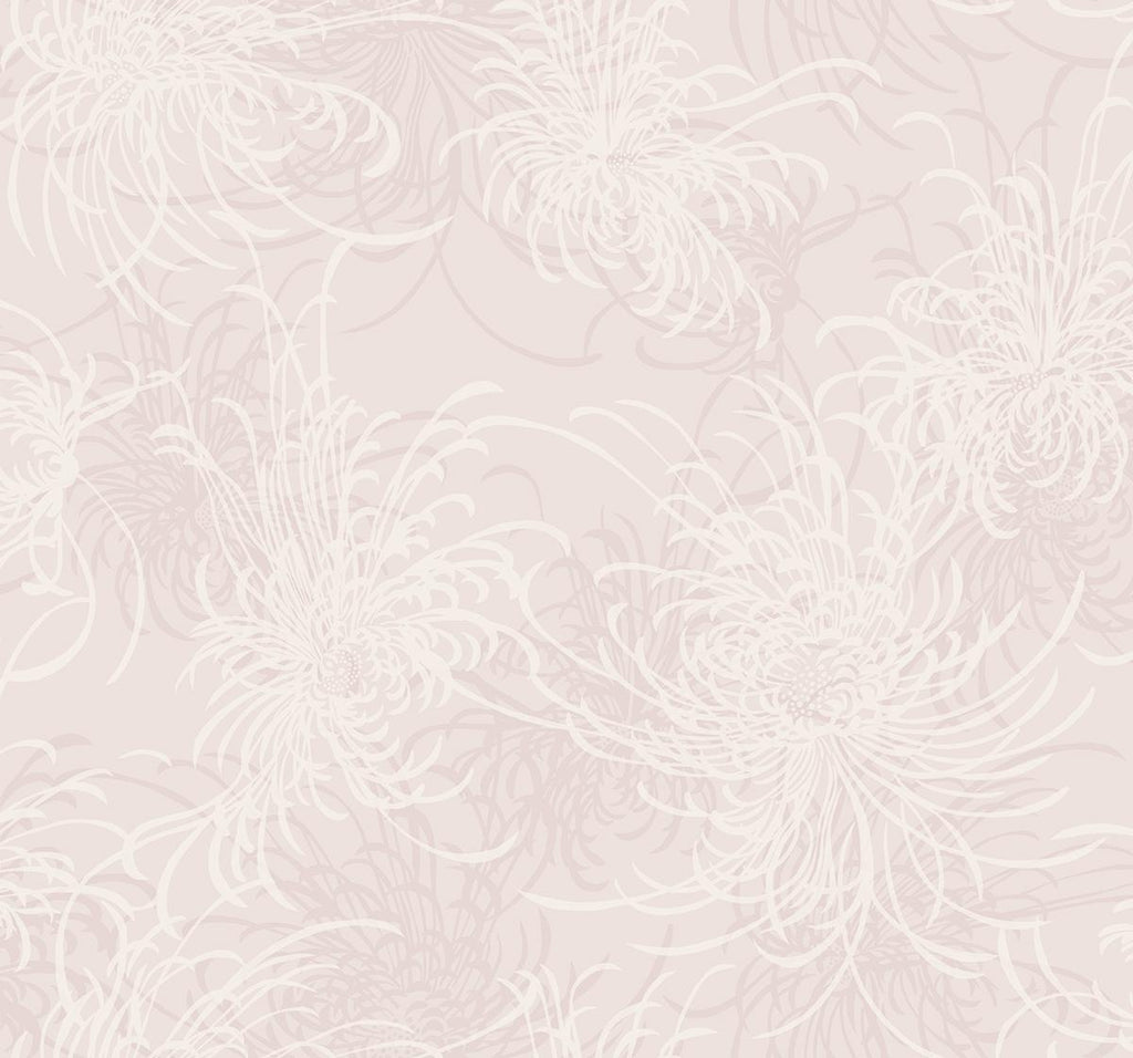 Seabrook Noell Floral Pink Wallpaper