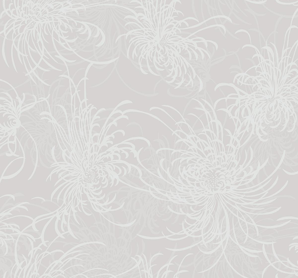 Seabrook Noell Floral Beige Wallpaper