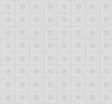 Seabrook Interlocking Squares Metallic Gray and Off-White Wallpaper