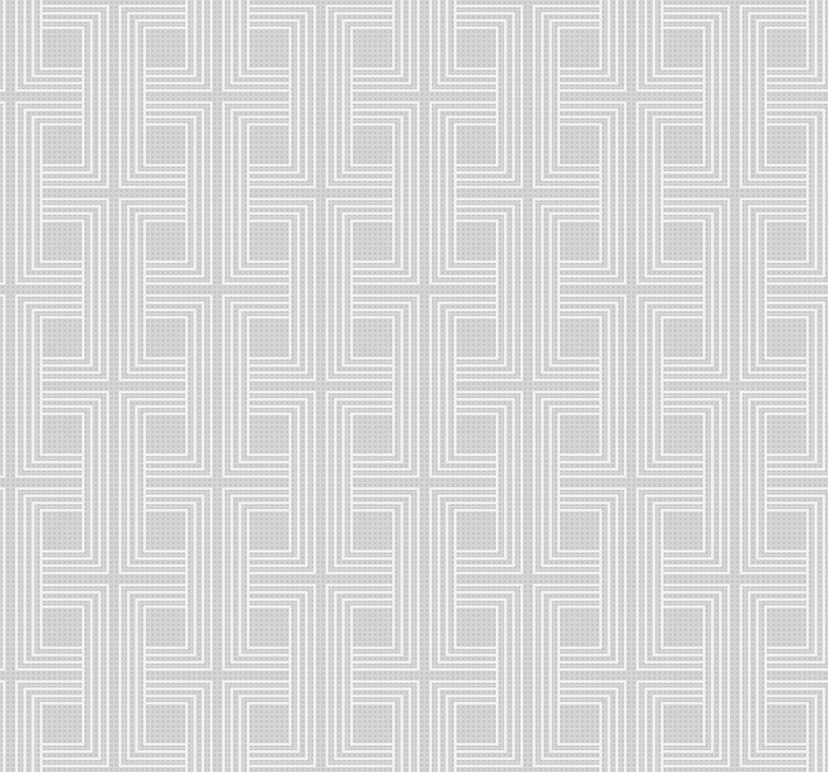 Seabrook Interlocking Squares Grey Wallpaper