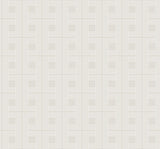 Seabrook Interlocking Squares Metallic Tan and Off-White Wallpaper