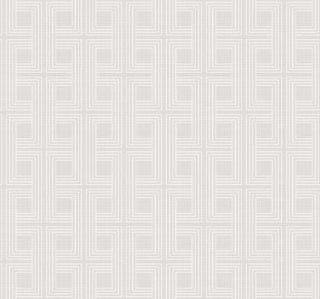 Seabrook Interlocking Squares Beige Wallpaper