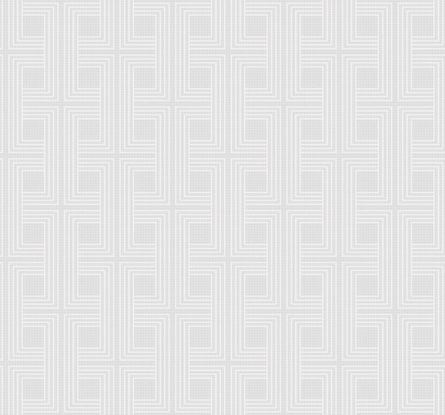 Seabrook Interlocking Squares Metallic Pearl and Off-White Wallpaper