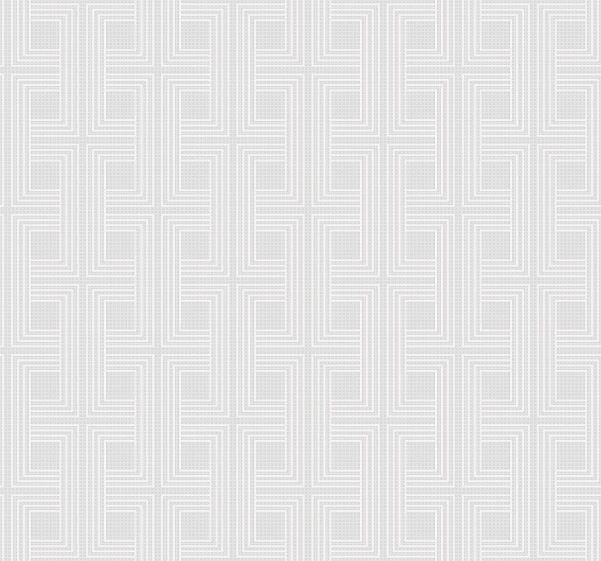 Seabrook Interlocking Squares Grey Wallpaper
