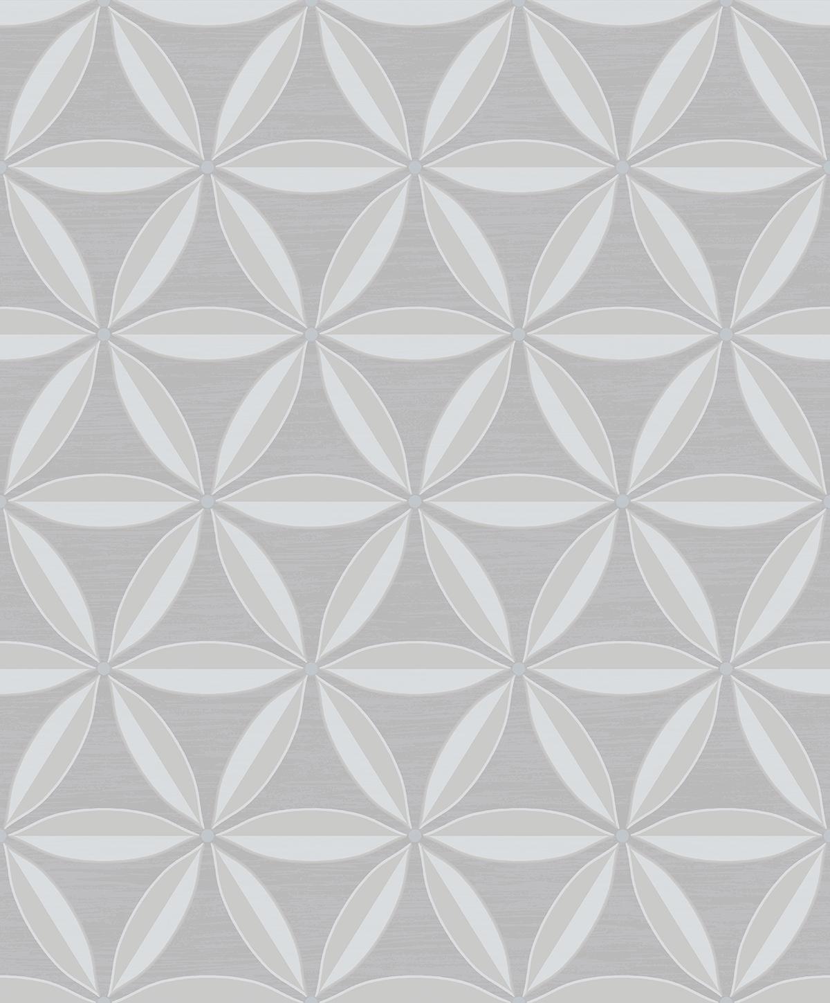 Seabrook Lens Geometric Gray and Taupe Wallpaper