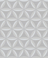 Seabrook Lens Geometric Grey Wallpaper
