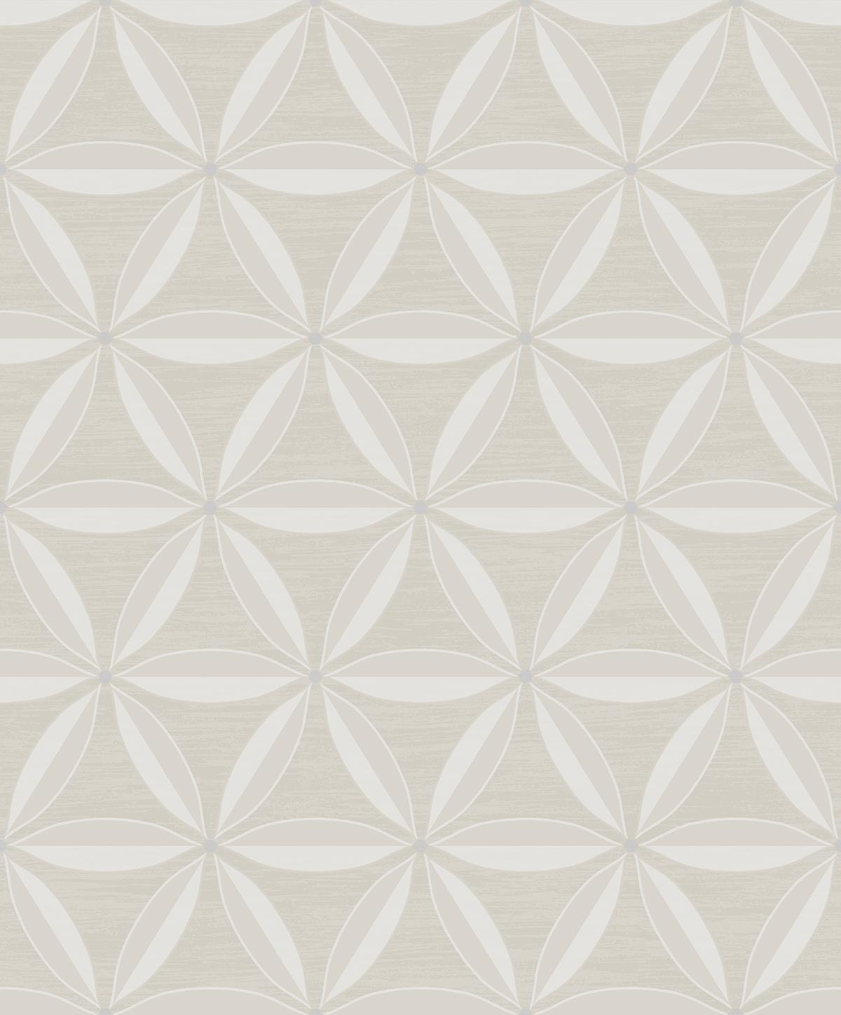 Seabrook Lens Geometric Beige Wallpaper