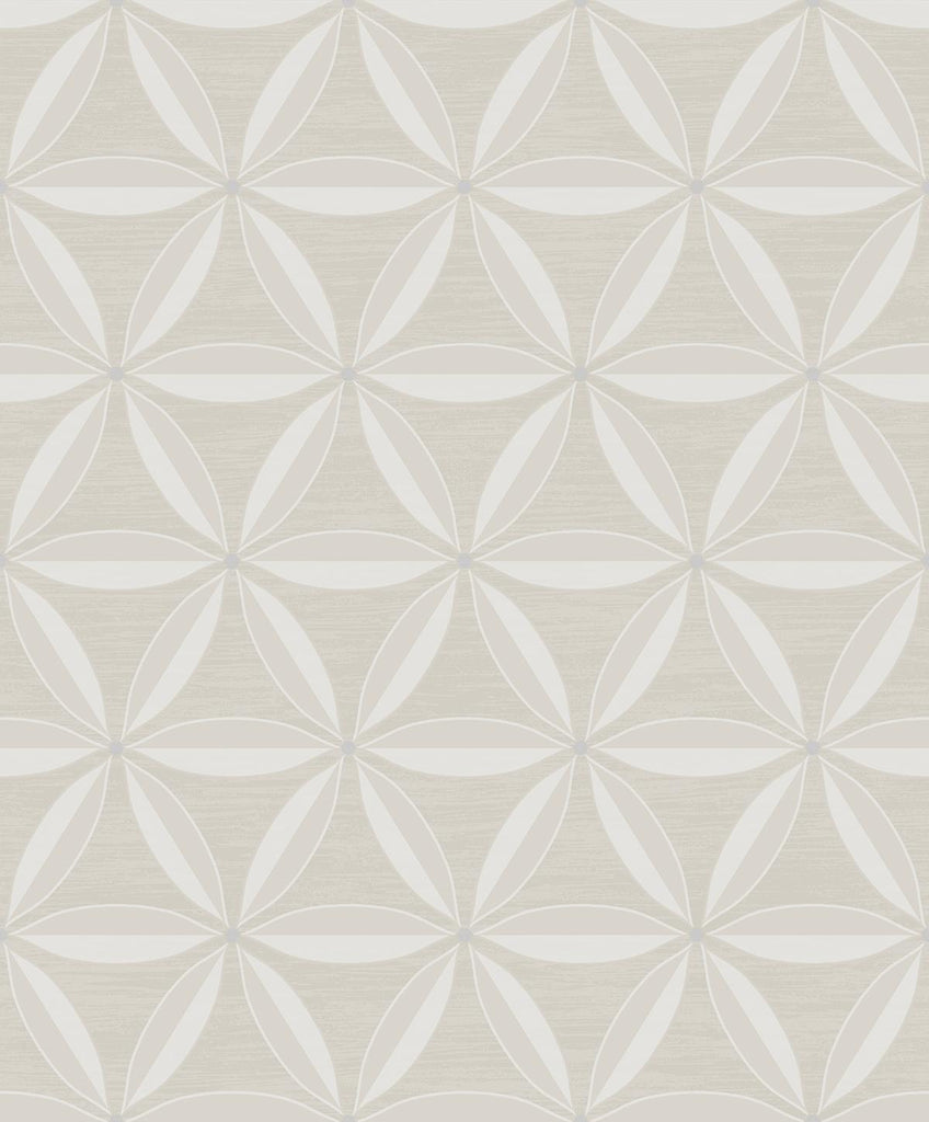 Seabrook Lens Geometric Beige Wallpaper
