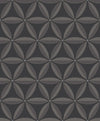 Seabrook Lens Geometric Ebony And Charcoal Wallpaper