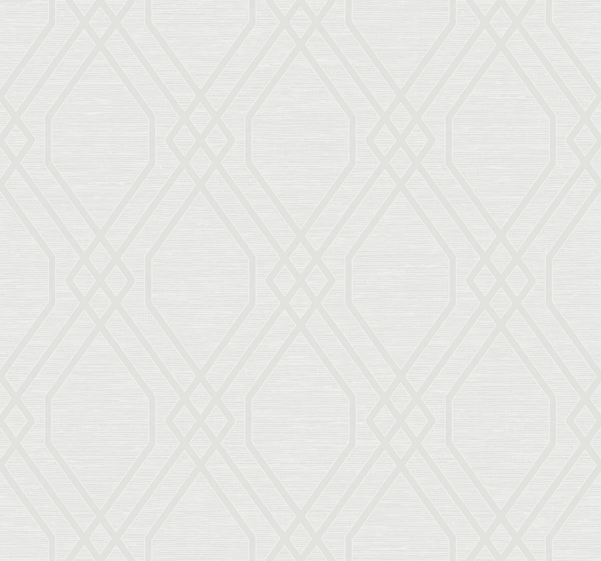 Seabrook Diamond Geo Metallic Pearl Wallpaper
