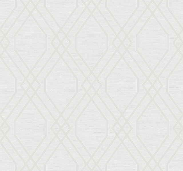 Seabrook Diamond Geo Metallic Pearl Wallpaper