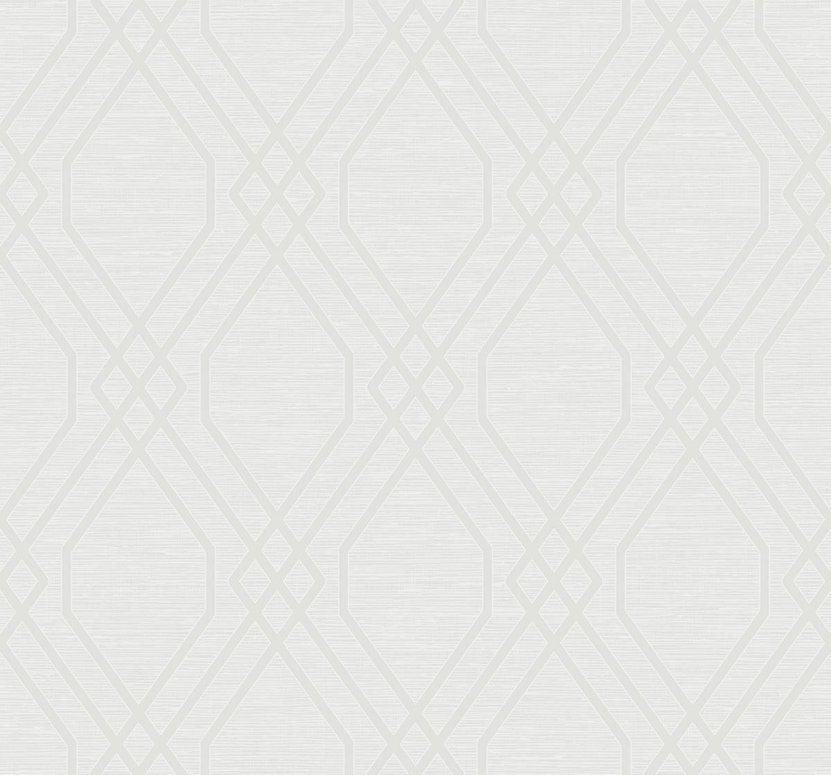 Seabrook Diamond Geo Off-White Wallpaper