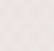 Seabrook Diamond Geo Blush Glitter and Off-White Wallpaper