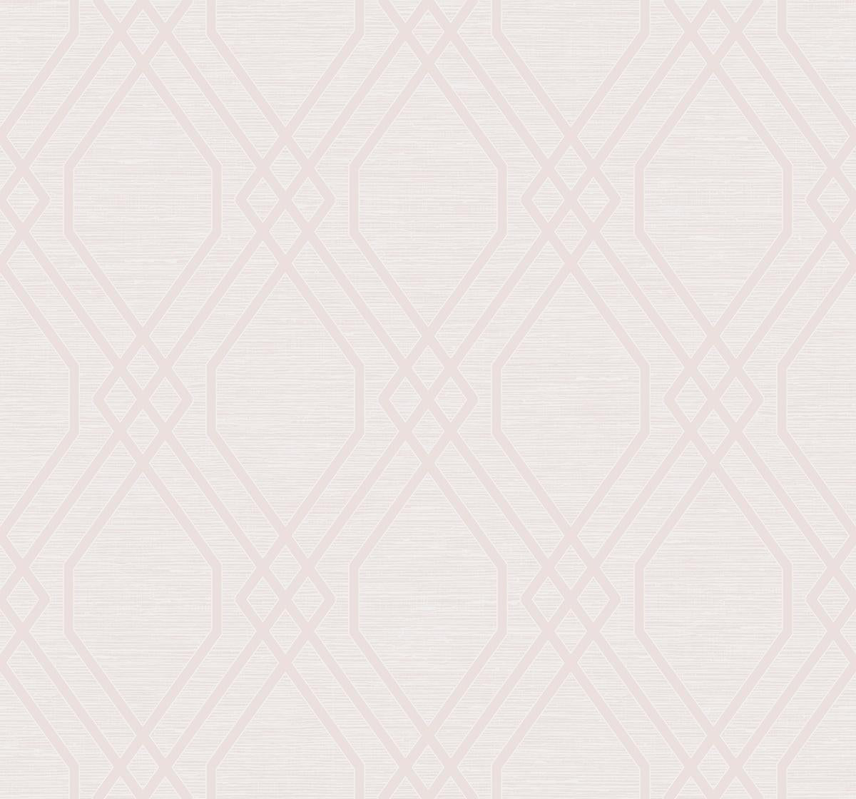 Seabrook Diamond Geo Pink Wallpaper