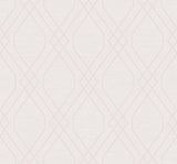Seabrook Diamond Geo Pink Wallpaper
