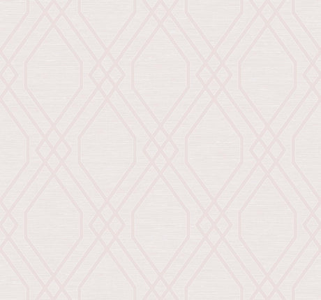 Seabrook Diamond Geo Pink Wallpaper