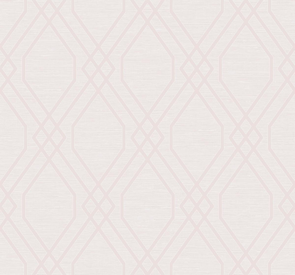 Seabrook Diamond Geo Pink Wallpaper