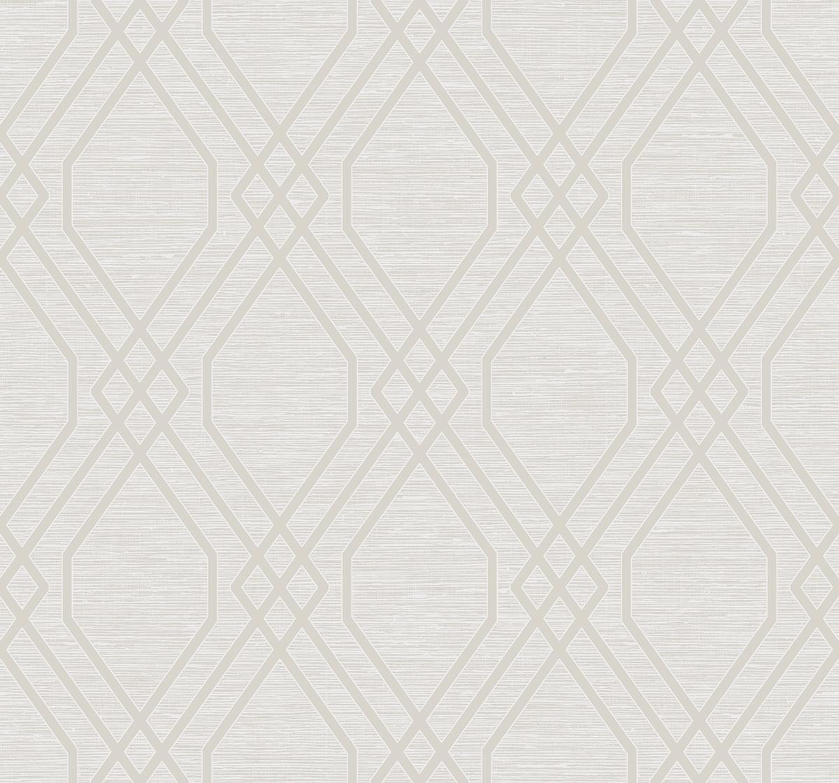Seabrook Diamond Geo Beige Wallpaper