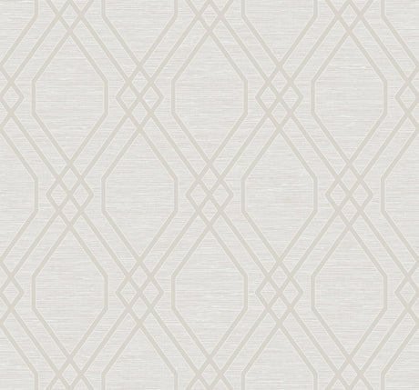 Seabrook Diamond Geo Beige Wallpaper