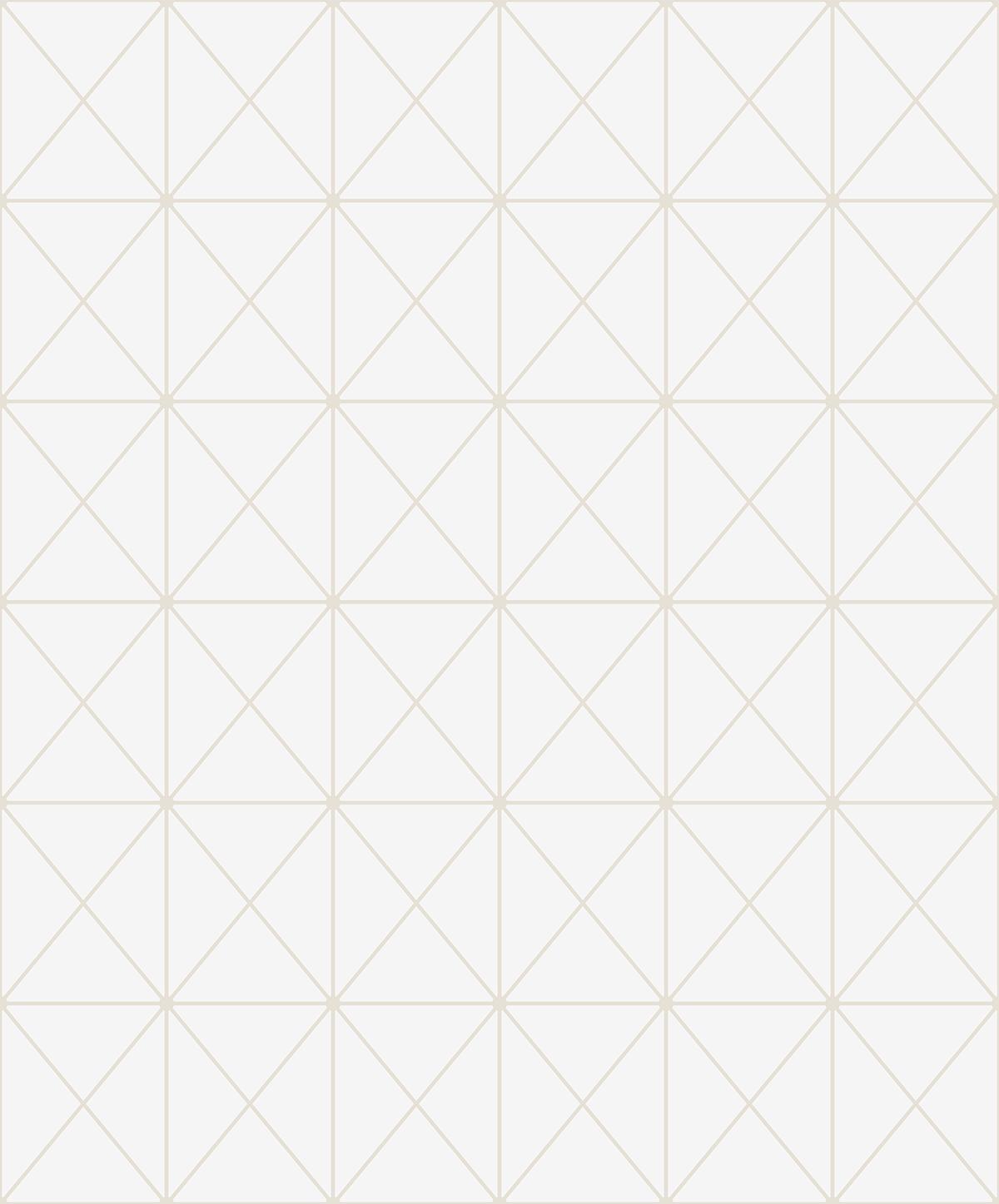 Seabrook Triangle Geo Beige and Off-White Wallpaper