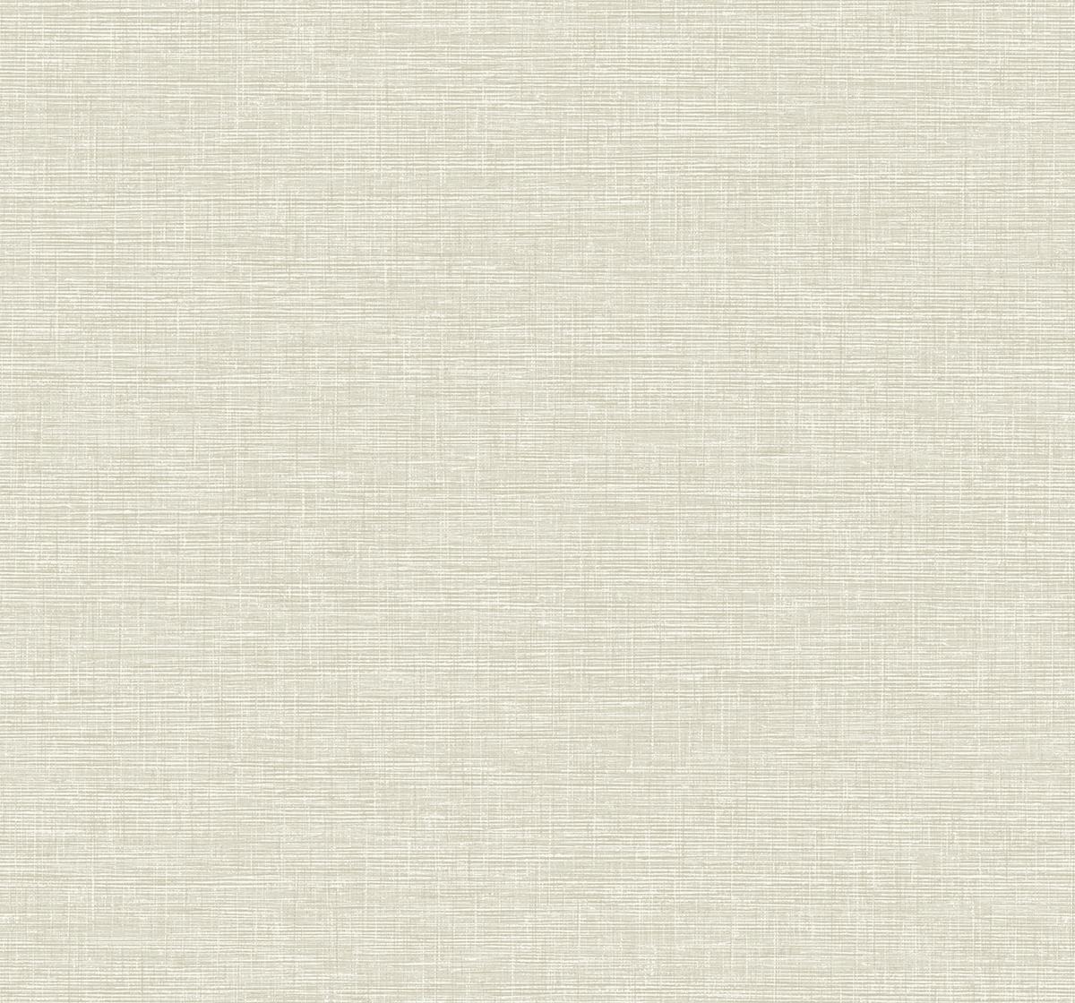 Seabrook Linen Weave Beige and Off-White Wallpaper