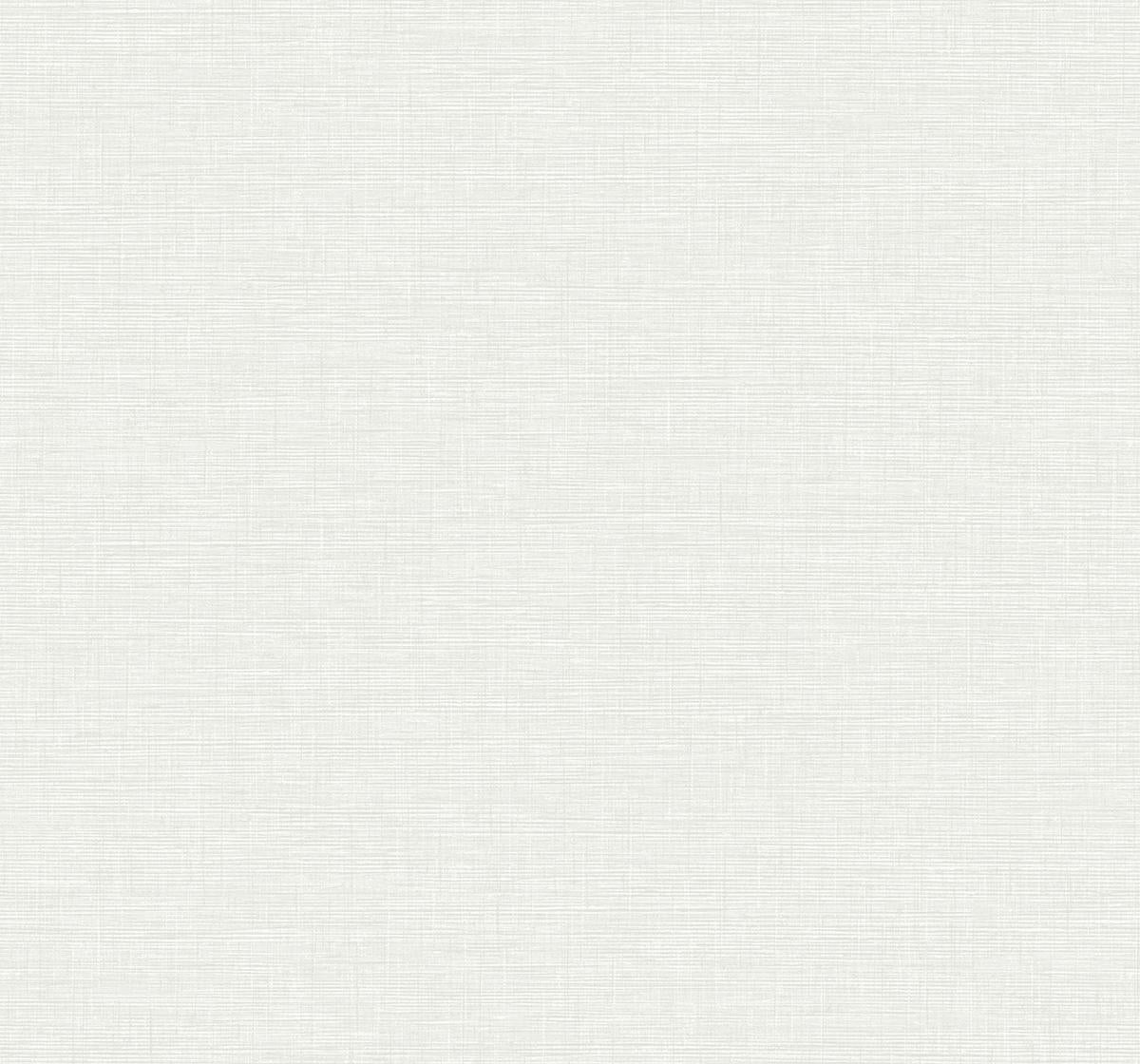 Seabrook Linen Weave Metallic Pearl and Off-White Wallpaper