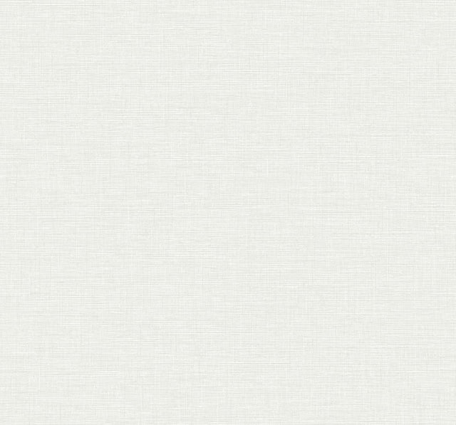 Seabrook Linen Weave Metallic Pearl and Off-White Wallpaper