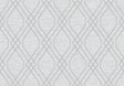 Seabrook Diamond Cork Metallic Silver and White Wallpaper