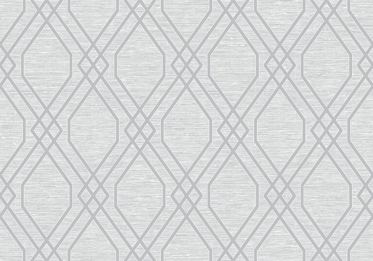 Seabrook Diamond Cork Silver Wallpaper