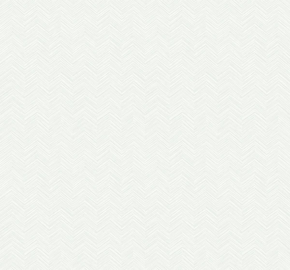 Seabrook Mini Herringbone Metallic Silver and Off-White Wallpaper