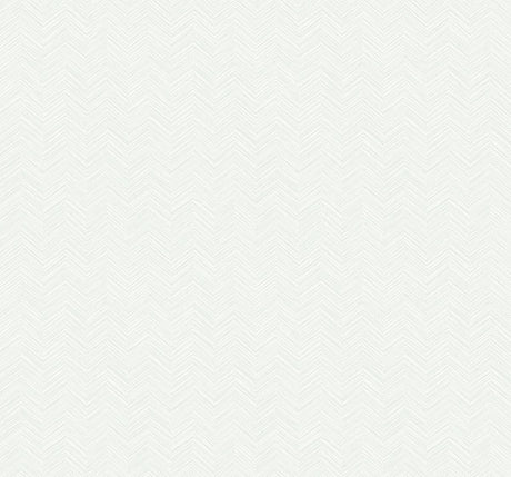 Seabrook Mini Herringbone Metallic Silver and Off-White Wallpaper