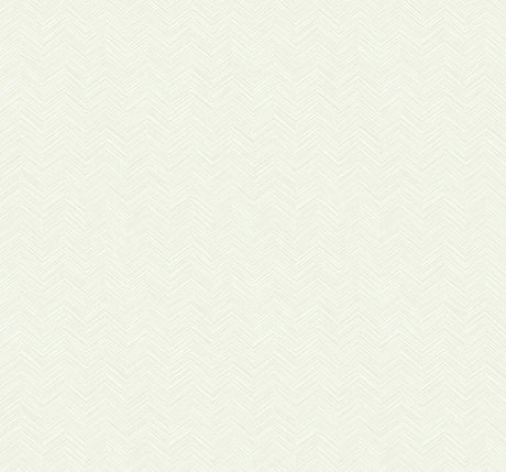 Seabrook Mini Herringbone Metallic Champagne and Off-White Wallpaper