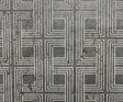 Seabrook Interlocking Squares Cork Metallic Silver and Off-White Wallpaper