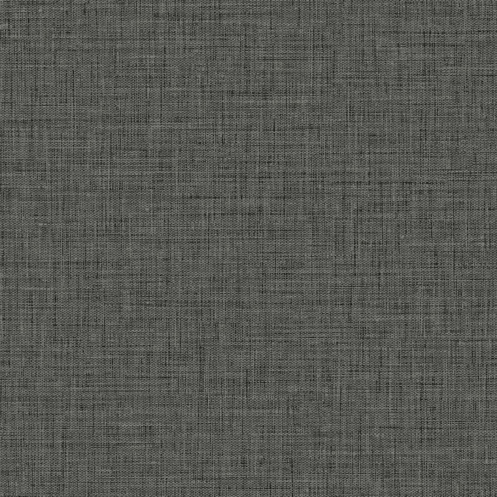 Seabrook Easy Linen Charcoal Wallpaper