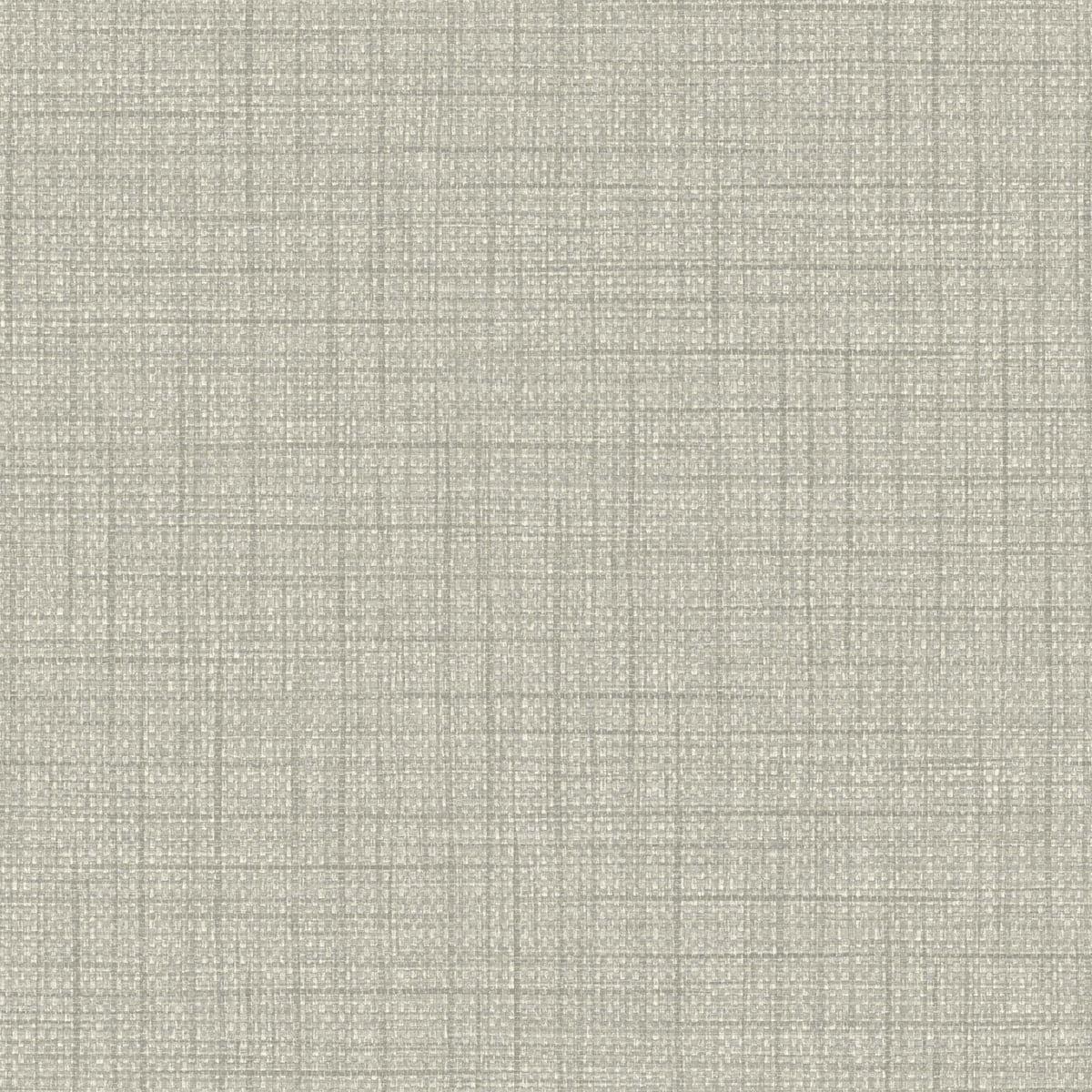 Seabrook Woven Raffia Grey Wallpaper