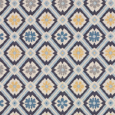 Schumacher Savonnerie Tapestry Blue Fabric