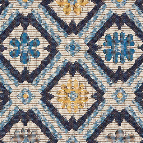 Schumacher Savonnerie Tapestry Blue Fabric