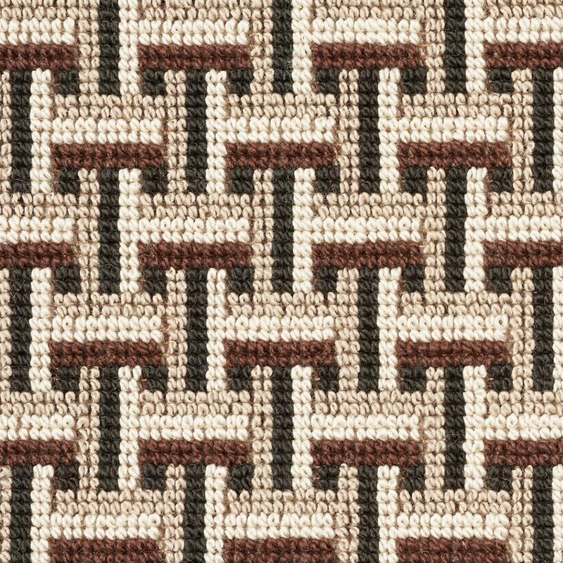Schumacher Saxon Pingl Cinder Fabric