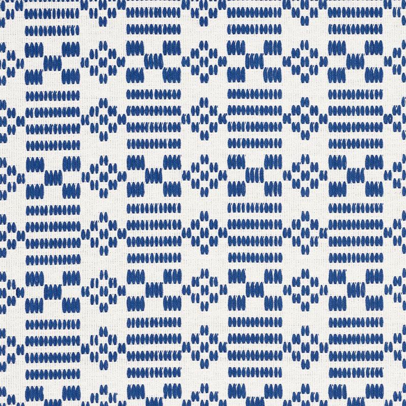 Schumacher Wilson Embroidery Indigo Fabric