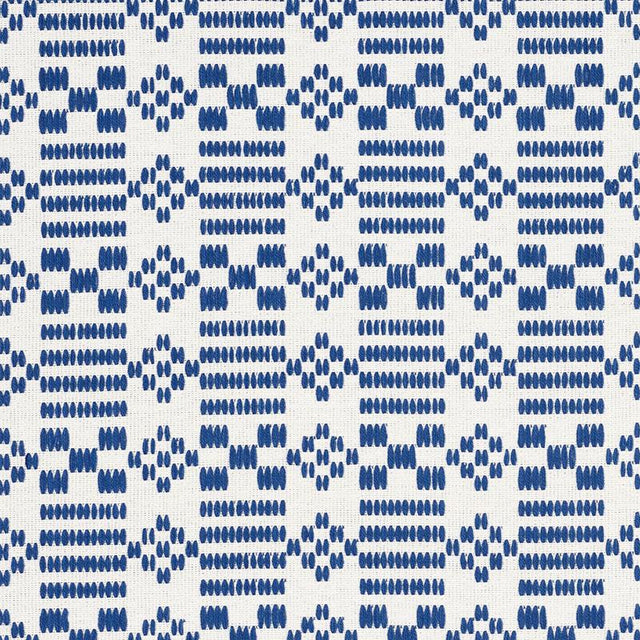 Schumacher Wilson Embroidery Indigo Fabric