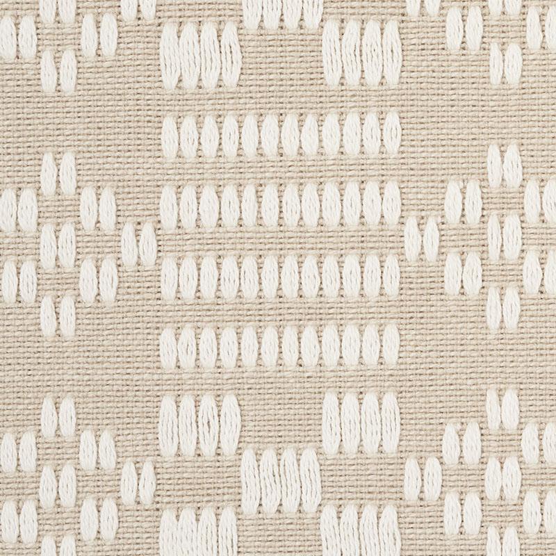 Schumacher Wilson Embroidery Sand Fabric