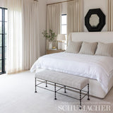 Schumacher Wilson Embroidery Sand Fabric