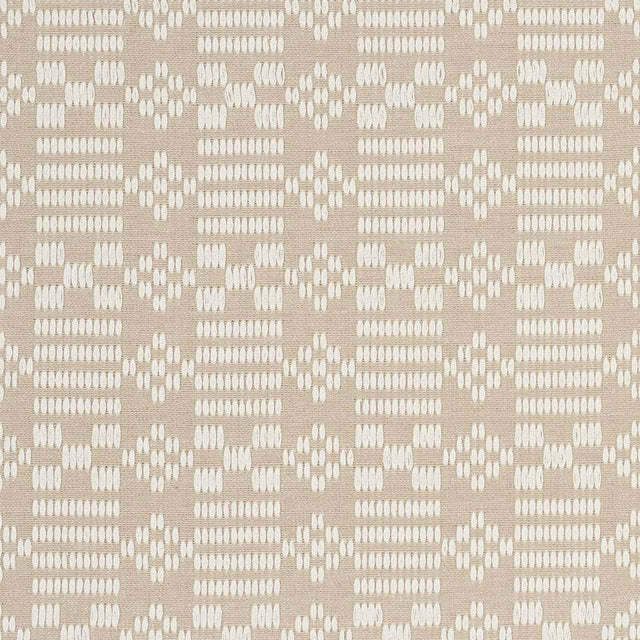 Schumacher Wilson Embroidery Sand Fabric
