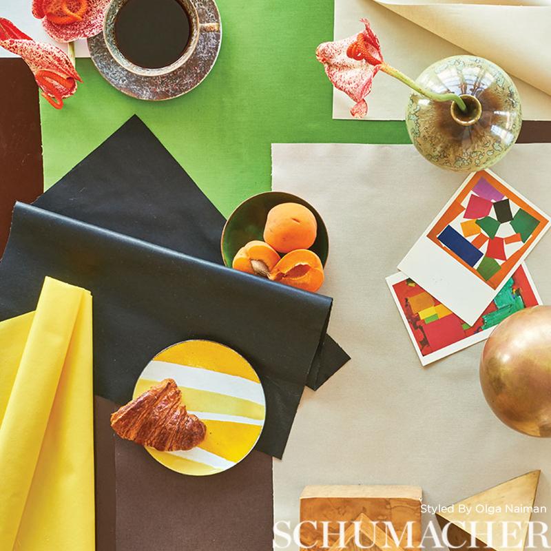 Schumacher Cecil Cotton Chintz Ecru Fabric