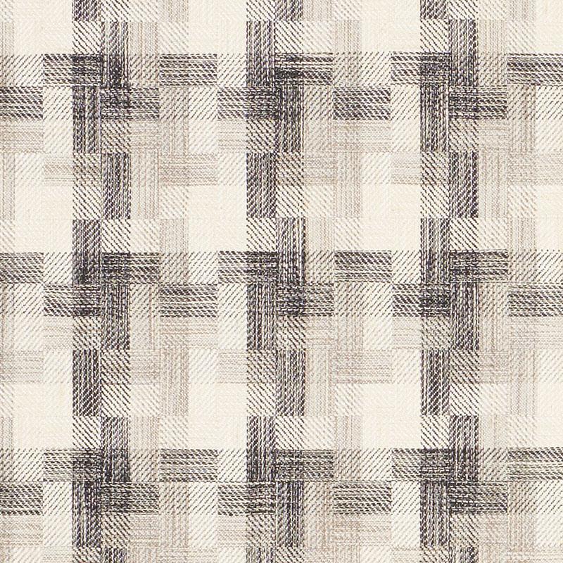 Schumacher Boro Plaid Charcoal Fabric