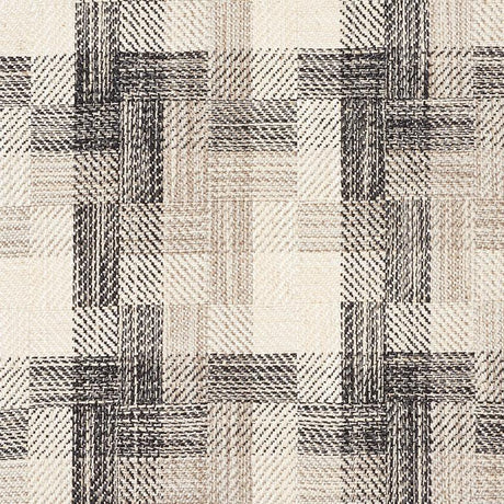 Schumacher Boro Plaid Charcoal Fabric