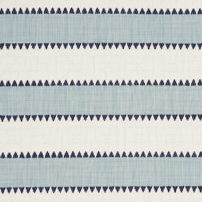 Schumacher Isolde Stripe Matelass Sky Fabric