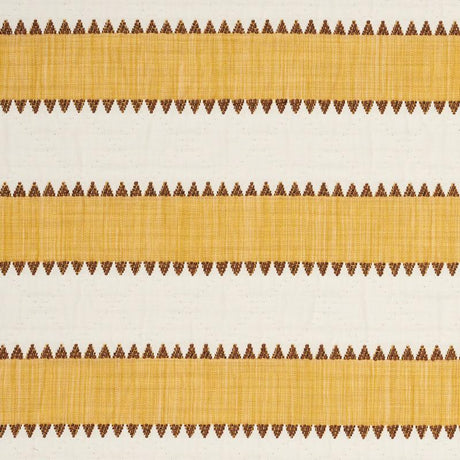 Schumacher Isolde Stripe Matelass Yellow Fabric